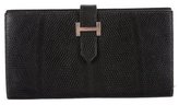 Thumbnail for your product : Hermes Lizard Bearn Wallet