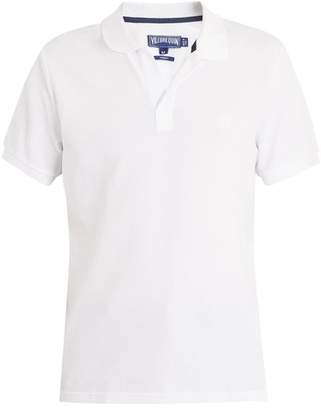 Vilebrequin Logo Embroidered Cotton Pique Polo Shirt - Mens - White