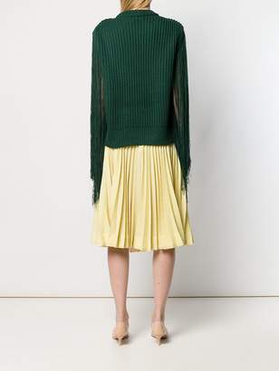 Calvin Klein fringed sleeve knitted top