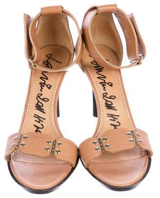 Lanvin Leather Ankle-Strap Sandals