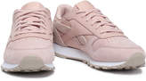 Thumbnail for your product : Reebok Classic Suede-trimmed Perforated Leather Sneakers