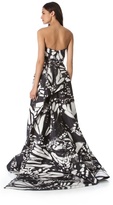 Thumbnail for your product : Monique Lhuillier Butterfly Strapless Gown