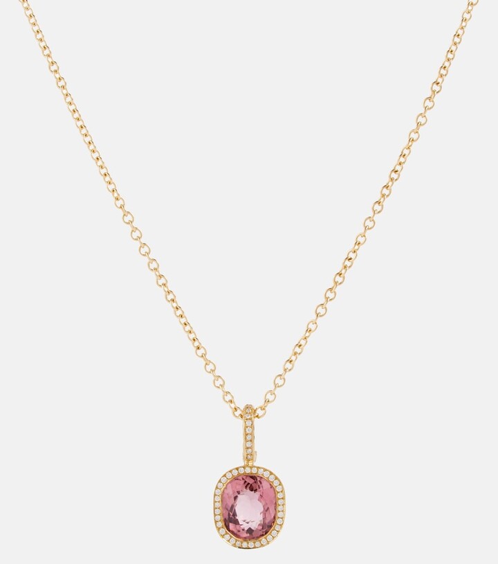 Octavia Elizabeth 18kt Gold Necklace With Tourmaline And Diamonds