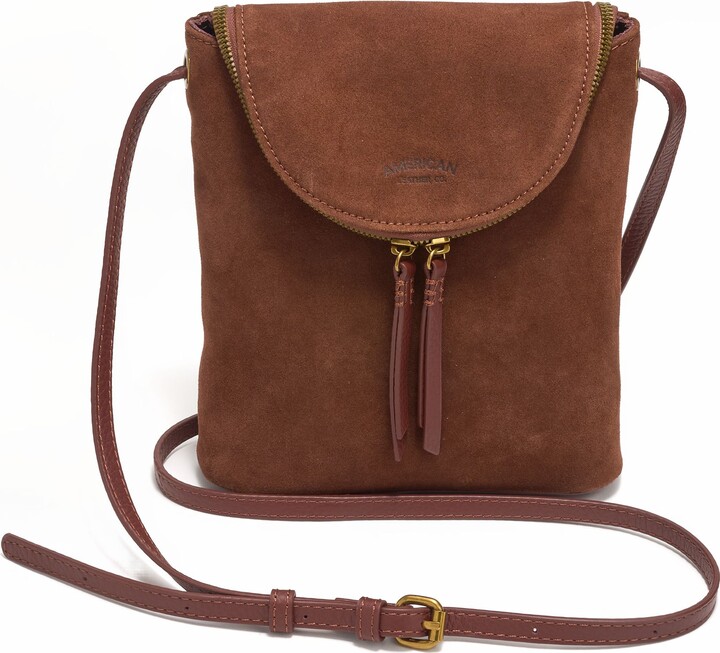 American Leather Co. As Is Hampton Large Zip Around Crossbdy