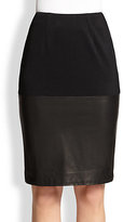 Thumbnail for your product : Prabal Gurung Leather-Panel Pencil Skirt