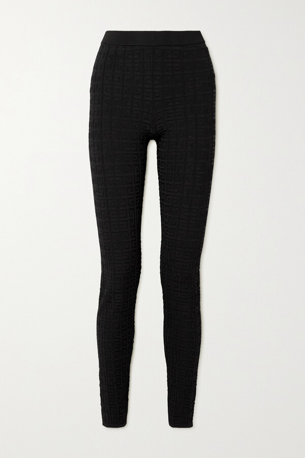 Givenchy Jacquard-knit Leggings - Black - ShopStyle