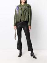Thumbnail for your product : Boutique Moschino Floral Embroidered Biker Jacket