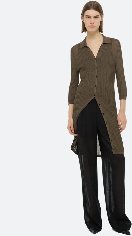 Helmut Lang Pointelle Polo Dress