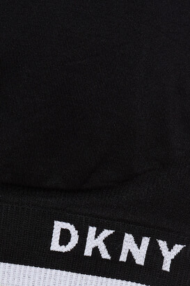 DKNY Jacquard-trimmed Stretch Sports Bra