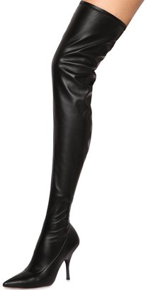 Rochas 100mm Faux Leather Over-the-knee Boots