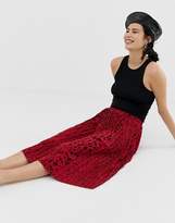 Thumbnail for your product : Pimkie midi skirt in red leopard print