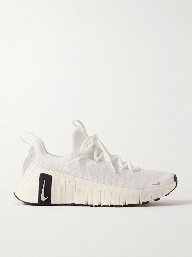 Nike - Free Metcon 6 Prm Metallic Mesh Sneakers - White
