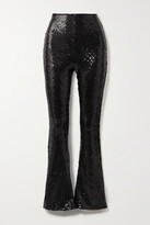 Thumbnail for your product : Commando Sequined Stretch-tulle Flared Pants - Black