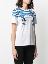 Thumbnail for your product : Alberta Ferretti Logo-Print Striped T-Shirt
