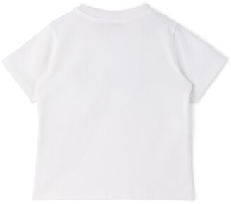 Moncler Enfant Baby White & Navy Logo T-Shirt & Shorts Set