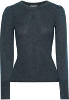Thumbnail for your product : Rebecca Taylor Metallic Ribbed-knit Sweater