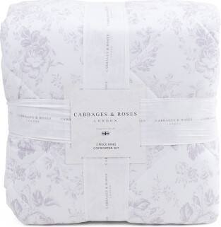 TJMAXX Paris Rose Comforter Set, Cotton/Polyester/Diamond