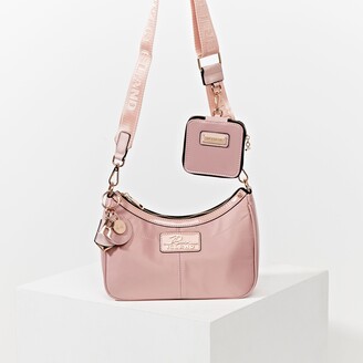 River Island Womens Pink scoop shoulder bag with mini pouchette