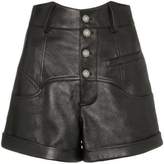 Thumbnail for your product : Saint Laurent high-waisted leather rock-and-roll shorts