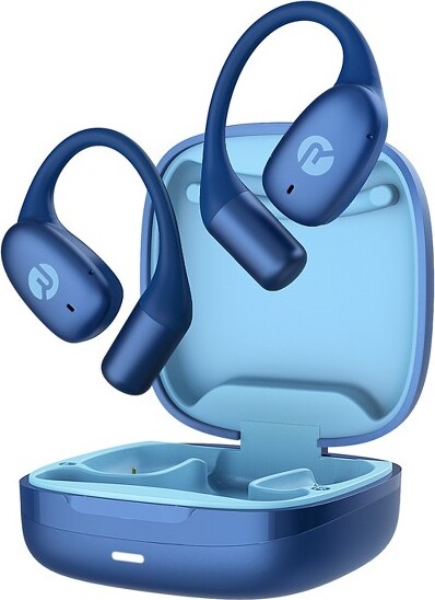 Raycon®EssentialBluetooth®Open-EarEarbudswithMic,Earhooks,andChargingCase,DSP,upto36HoursPlayTime,IPX5Waterproof(ElectricBlue)