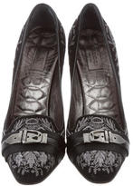 Thumbnail for your product : Gucci Suede Embroidered Pumps