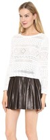 Thumbnail for your product : Alice + Olivia Dorie Boxy Cropped Pointelle Top