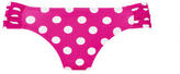 Thumbnail for your product : Delia's Tropical Heart Dot Ruched Hipster Bikini Bottom