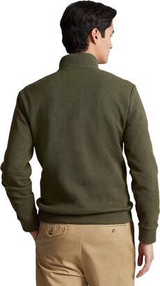 Polo Ralph Lauren Double Knit Mesh 1/4 Zip Sweatshirt (Alpine Heather)  Men's Clothing - ShopStyle