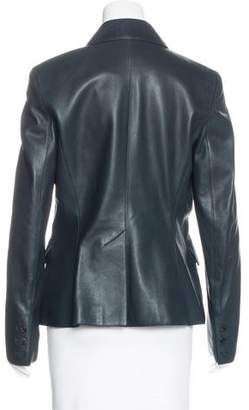 Hermes Button-Up Leather Jacket