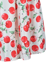 Thumbnail for your product : Choies Cherry Print Mid Skater Dress In White