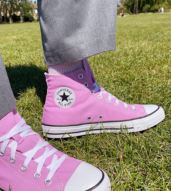 Converse Chuck Taylor All Star Hi sneakers in pink - ShopStyle