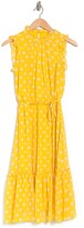 Thumbnail for your product : Tahari Chiffon Ruffled Midi Dress