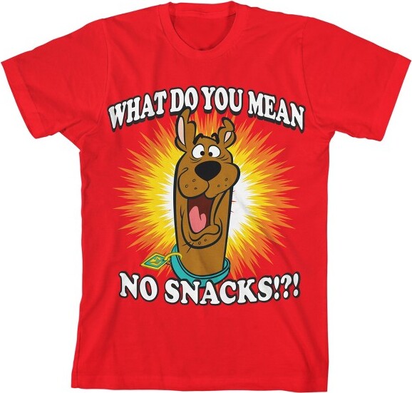 Scooby-Doo ScoobyDooWhatDoYouMeanNoSnacks?!YouthRedGraphicTee-Medium