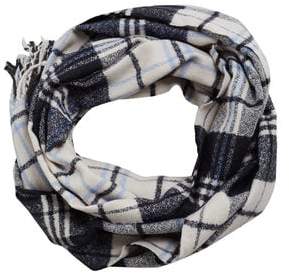 MANGO Check knit scarf