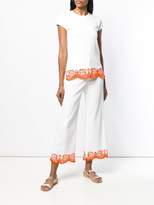 Thumbnail for your product : Emilio Pucci Cropped Sangallo Embroidered Trousers