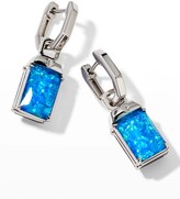 Thumbnail for your product : Stephen Webster White Gold Tablet Twister Earrings in Black Opalescent Quartz
