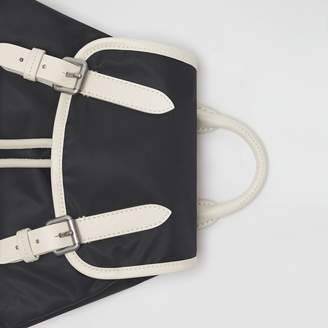 Burberry The Medium Rucksack in Technical Nylon and Leather