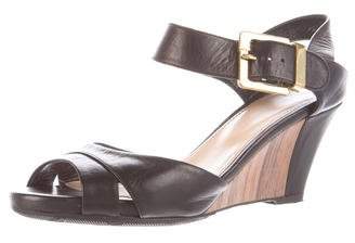 Sergio Rossi Wedge Leather Sandals