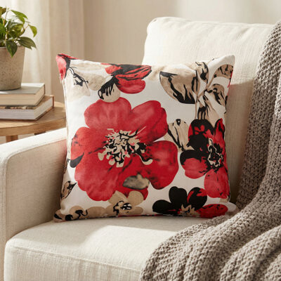 Cortesi Home Flower Velvet Throw Pillow