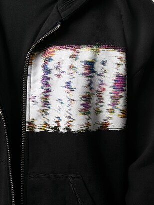 DSQUARED2 Interference Logo Print Hoodie