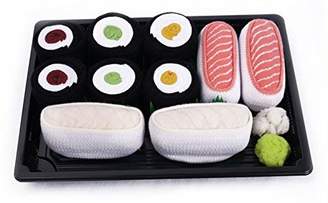 Rainbow SUSHI SOCKS BOX 5 pairs Butterfish Salmon Maki FUNNY GIFT! Made in Europe S