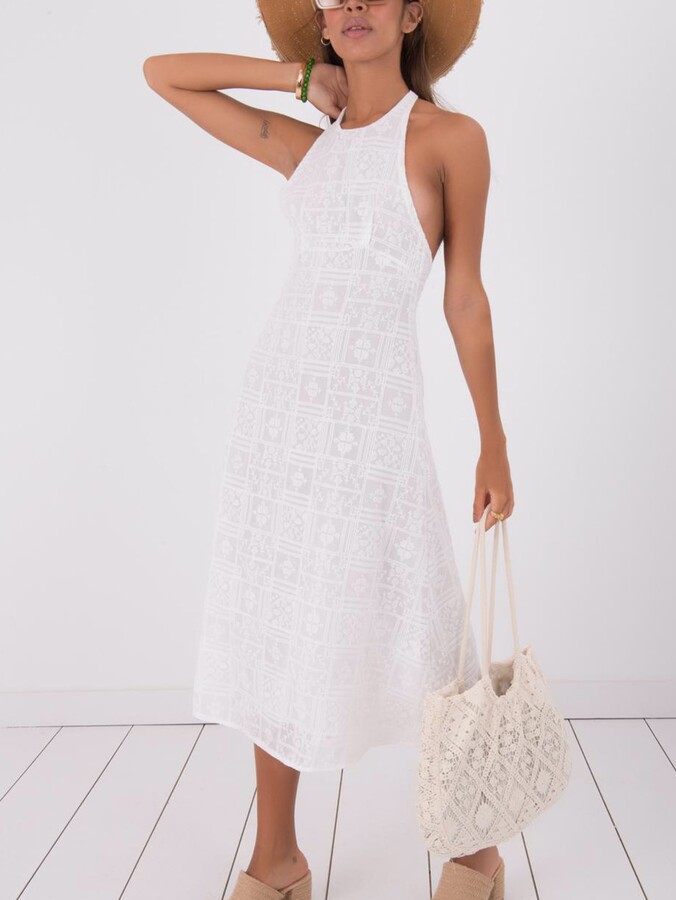 White Halter Neck Dress | Shop the world's largest collection of 