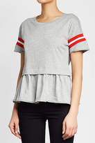 Thumbnail for your product : Steffen Schraut Cotton Top with Striped Sleeves