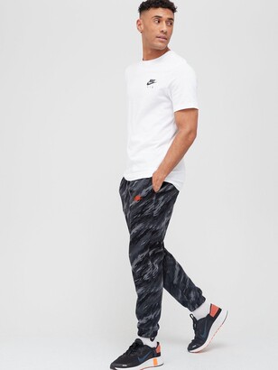 Nike NSW SPE+ Bb Camo All Over Print Sweat Pants - Black/Orange