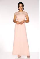 Thumbnail for your product : Quiz Peach Chiffon Embellished Bodice Maxi Dress