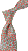 Thumbnail for your product : Vintage Green Geometric Silk Tie
