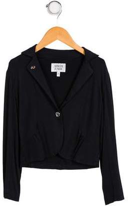 Armani Junior Girls'; Button-Up Tailored Blazer