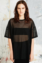 Thumbnail for your product : Sparkle & Fade Mesh Oversized Tee in Black