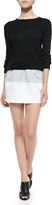 Thumbnail for your product : L'Agence Three-Pleat Colorblocked Mini Skirt