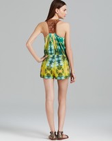 Thumbnail for your product : Twelfth St. By Cynthia Vincent by Cynthia Vincent Romper - Silk and Leather Cutout